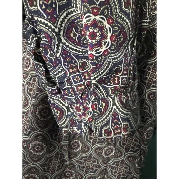 Talbots Women's Vintage Size 10 Silk Blouse Paisley Print Old Money Quiet Luxury - Picture 5 of 7